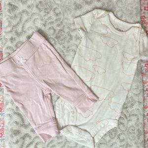 🛍 4 for $20 - 2 piece newborn baby girl outfit